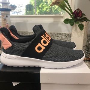 NWT Adidas running shoes in grey and coral femal